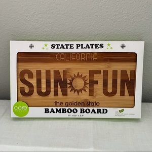 California License Plate Bamboo Cutting Board